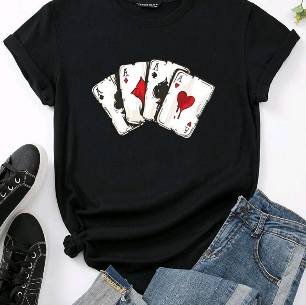 Playing Card Print Tee